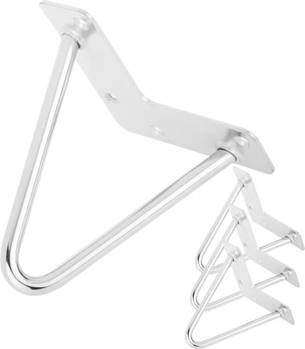 PrimeMatik - Tafel- en meubelpoten Verchroomde poten 2 stangen 15 cm 4-pack