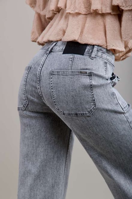 Toxik3 - Wide leg jeans grijs