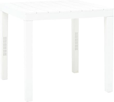 Vierkante Buiten Eettafel Kunststof Wit 78x78 cm