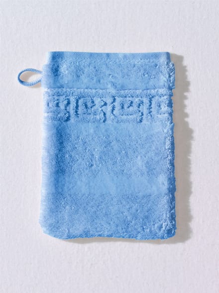 CAWÖ Noblesse Uni Badhanddoek - Lichtblauw - 50x100