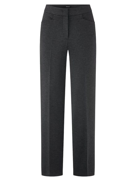 Enkellange Straight Fit-broek Van Peter Hahn grijs
