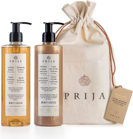 PRIJA - Set cosmetica in een zakje, badschuim met deeltjes + haarshampoo