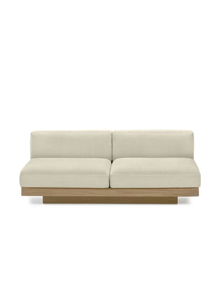 Serax Rudolph Teak Outdoor 2-zitsbank - krijt