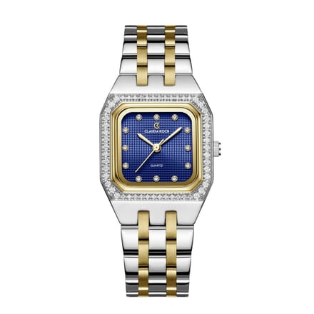 CK Bella – Two-Tone Gold with Blue Square Dial - ClaudiaKoch Watches CK 4059