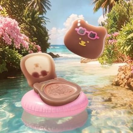 LEEMEMBER - Bear Hydrating Blush & Highlighting Powder Hawaii Edition - 2 Colors (Blush) #PU05 Hazelnut Brown - 5g