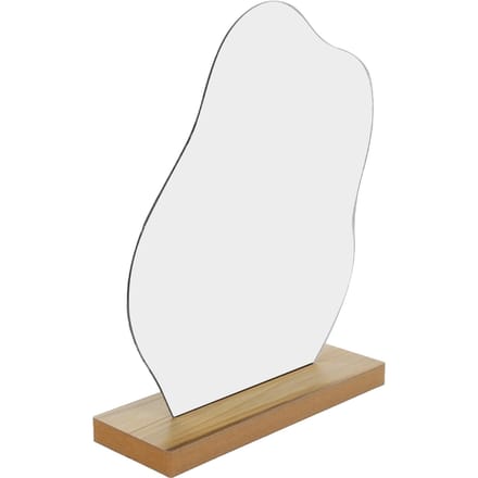 Acryl Desktop Make-up Spiegel Esthetisch Irregulair Draagbaar Lichtgewicht Desktop Make-up Spiegel met white
