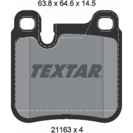 Remblokset TEXTAR 2116301, achter