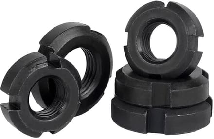 Slotted ronde moeren M18 x 1.5mm van koolstofstaal voor rollerlagers en pompen - 5 stuks
