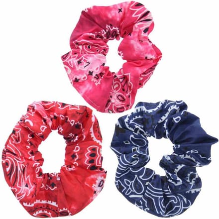 Zac's Alter Ego - Acid Wash Paisley Haar scrunchie - Set van 3 - Multicolours