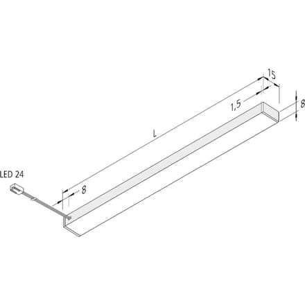 Hera LED meubelverlichting Top-Stick FMK, 3.000K, 90cm