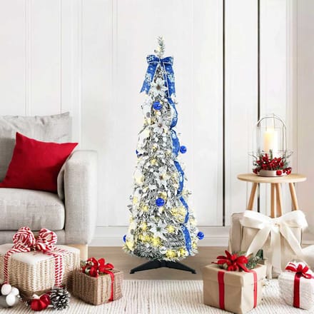 vidaXL - Kunstkerstboom - Wit - 120 - cm - PVC
