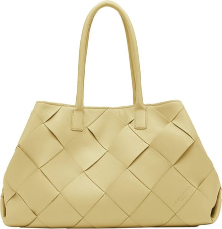LIEBESKIND BERLIN Leren Schoudertas Chelsea Weaving Shopper Ginger Shot Geel