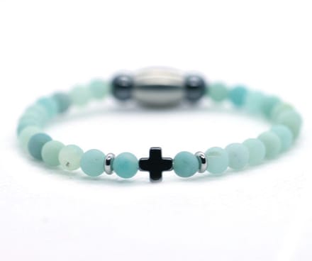 Ibizamen KIDS - Jongens - armband - mint - 4mm