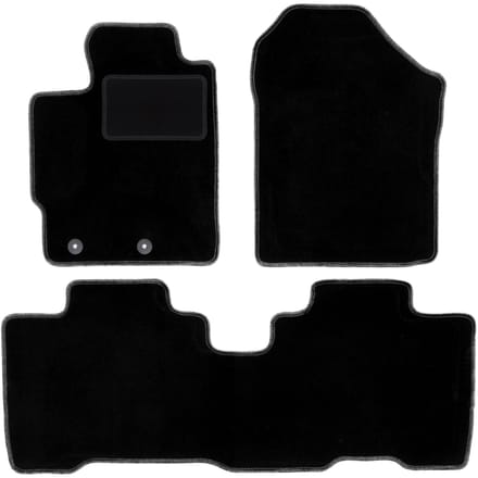 Zwarte veloursmatten voor: Toyota Verso-S minivan (2010-2015)