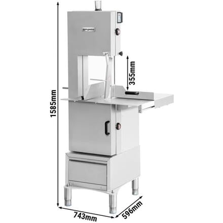GGM Gastro Knochensäge - 2020mm Sägeband - max. Schnitthöhe: 250mm Zilver