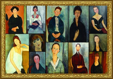 Grafika puzzel La peinture de Modigliani - 2000 stukjes kunst.