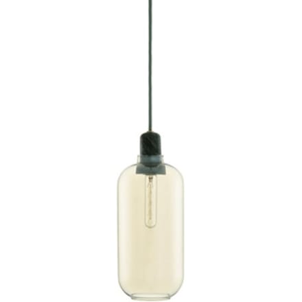 Normann Copenhagen Amp - Hanglamp - 11,2 x 11,2 x 26 cm  - Goud Groen