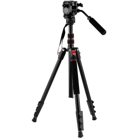 Andoer Professionele Draagbare Aluminium Camera Statief Stand Monopod 200cm/78.7inch 4-Sectie zwart