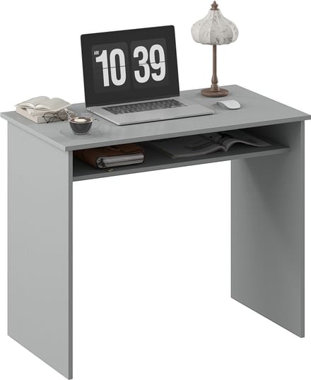 HOMCOM Schrijftafel - Spaanplaat - 90x50x74cm - Grijs