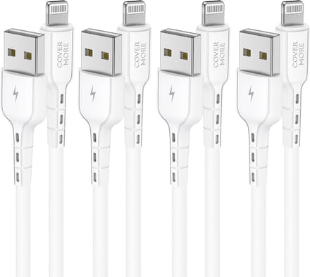 4 pack Lightning kabels geschikt voor iPhone en iPad - 1m - Oplader kabel - Voor opladen en data overzetten - Wit