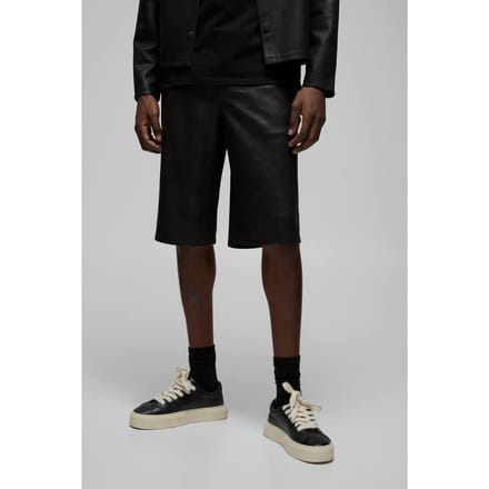 Antieke Suedette jorts met elastische taille | Black | Size Large