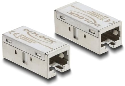 Delock Adapter Coupler RJ45 jack to jack Cat.6A metal