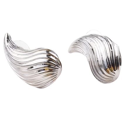 Silver Wavy Earrings