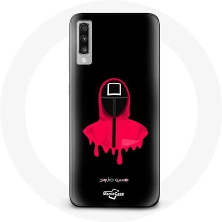 Coque - MANIACASE - Samsung Galaxy A70 - Souple - Noir - Masque carré