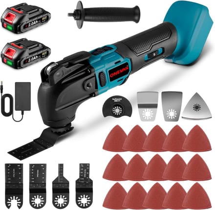 Draadloos Multitool Set met 2 Accu's - Borstelloze Multifunctionele Machine