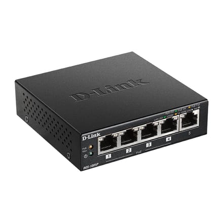 D-Link DGS-1005P/E DGS-1005P/E Netwerk switch 5 poorten 1 / 10 GBit/s