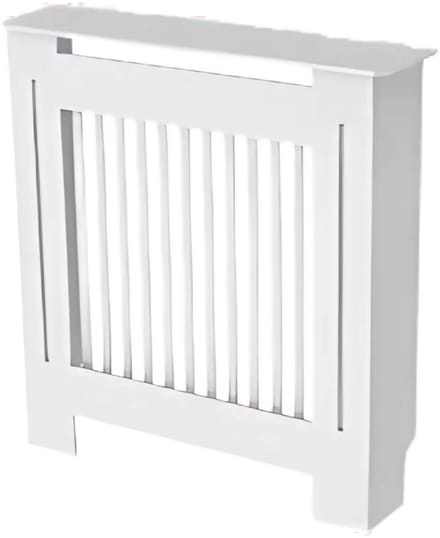 Radiatorombouw Opulence - 78x92 cm - Ombouw rooster - Verticale panelen - MDF - Stijlvol - Wit