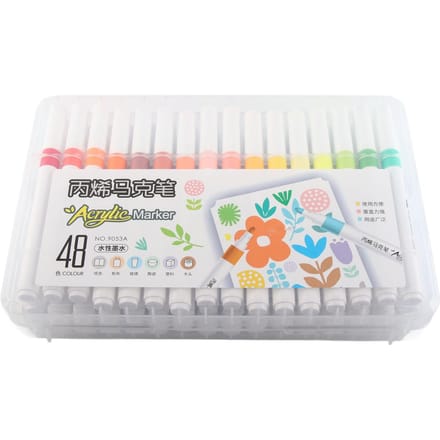 Acrylverf Markers Sterke Dekking Sneldrogend Waterdicht Ronde Schacht Graffiti Markers voor Glas white