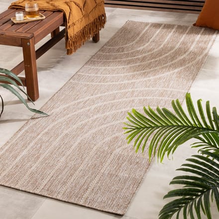 FRAAI In- & Outdoor loper - Sierra Curves Beige/Creme - 80x200cm