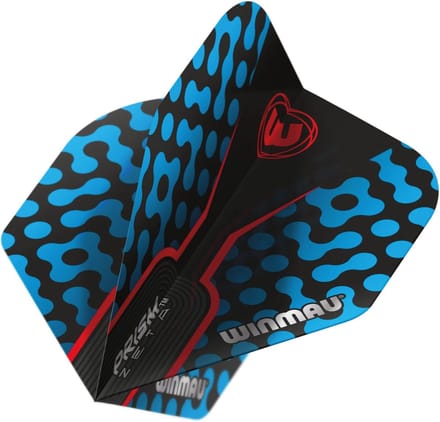 Dartflights Extra Dikke Set (3 Stuks) - Zwart, Blauw en Rood Transparant