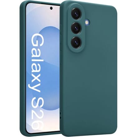 ShieldCase Siliconen Hoesje - Geschikt voor Samsung Galaxy S26 Plus - TPU Backcover - Flexibel - Donkergroen - Dark Green