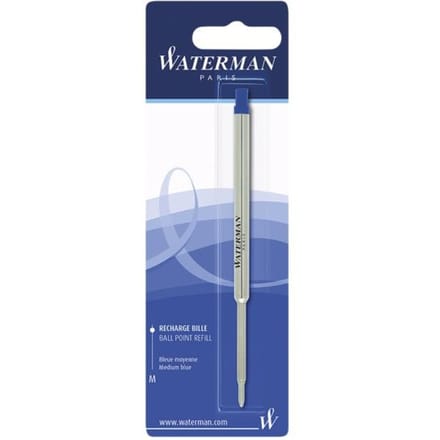 Waterman-navulling voor balpen | Medium penpunt met blauwe inkt | 1 stuk