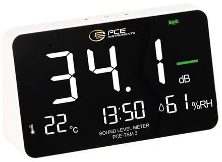PCE Instruments PCE-TSM 3 Decibelmeter 30 - 130 dB 50 Hz - 8500 Hz