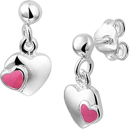 The Jewelry Collection Oorhangers Hart - Zilver