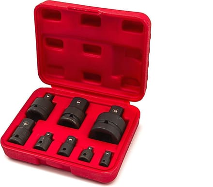 HBM 8-delige kracht adapterset chromevanadium ratelsleutel set