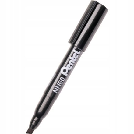 Pentel NN60 permanente marker zwart stompe punt 3,9-5,8 mm