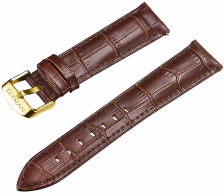 Elysian Horlogeband 22mm Leer Bruin - Quick Release - Premium Kwaliteit