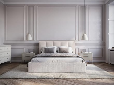 Vente-unique Bed met opbergruimte stof taupe 160 x 200 cm
