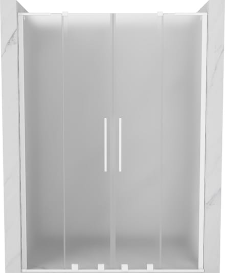 Mexen Velar L Duo schuifdouchedeur 150 , mat, wit - 871-150-003-32-20