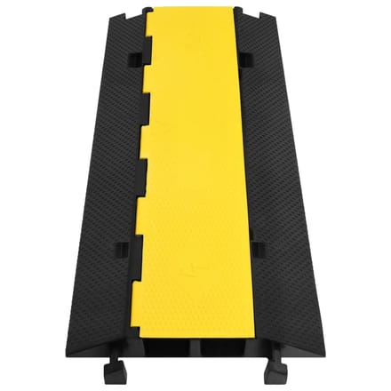 vidaXL - Kabelbeschermer - drempel - met - 2 - tunnels - 100 - cm - rubber