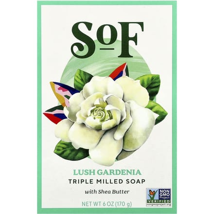 Lush Gardenia, Franse Machinaal Geknede Zeep met Biologische Shea Butter, 170G(6Oz) beige