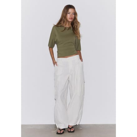Stradivarius T-shirt met korte mouw  Kaki S
