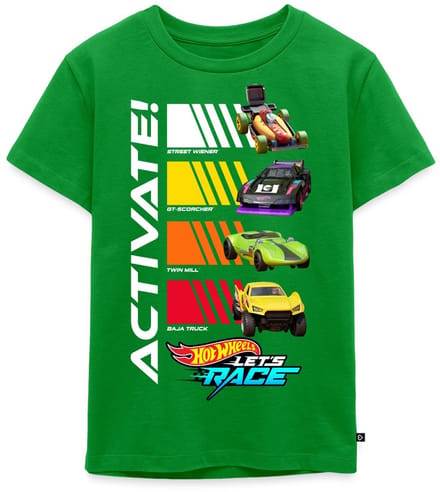 Hot Wheels Design Activate Met Voertuigen Premium T Shirt Kinderen