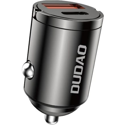 Chargeur de voiture miniature pour prise allume-cigare 48W QC PD Noir