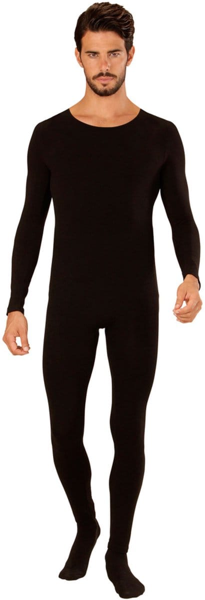 Unicolor Bodysuit Zwart - Man