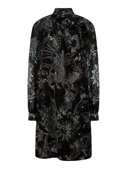 Jurk lange mouwen Van Riani blauw